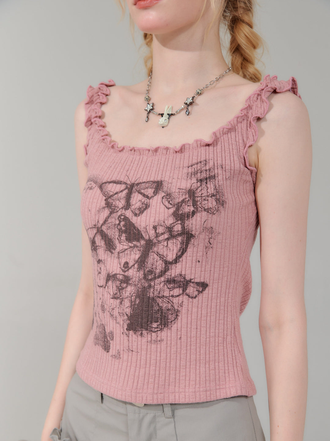 Y2K Butterfly Graphic Tank Top