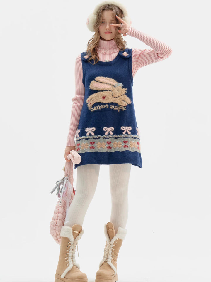 Rabbit Fair Isle Knit Mini Dress
