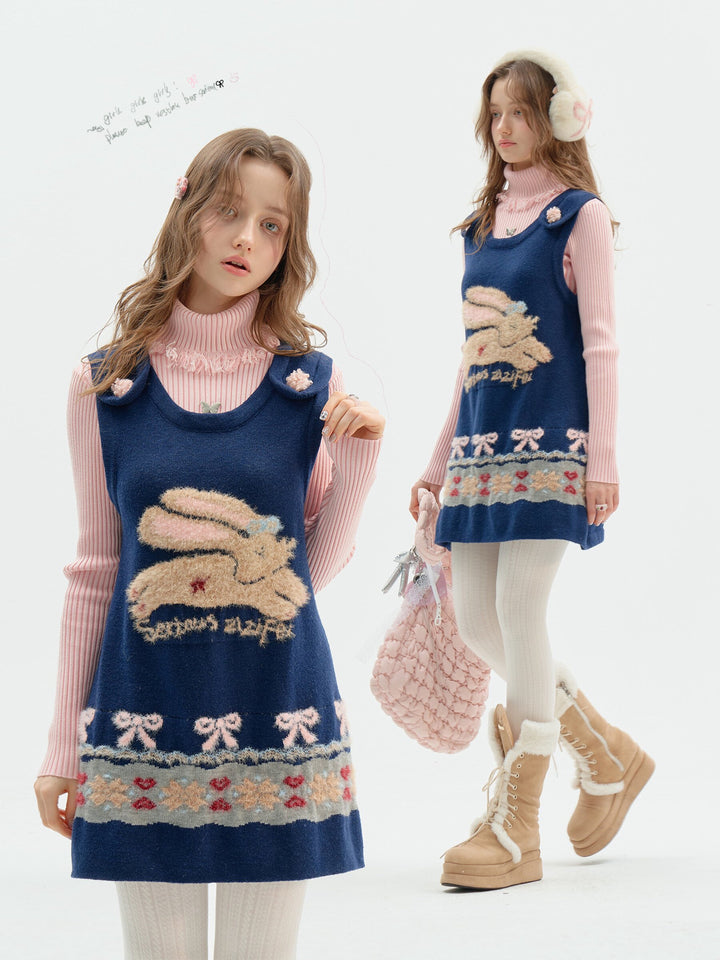 Rabbit Fair Isle Knit Mini Dress