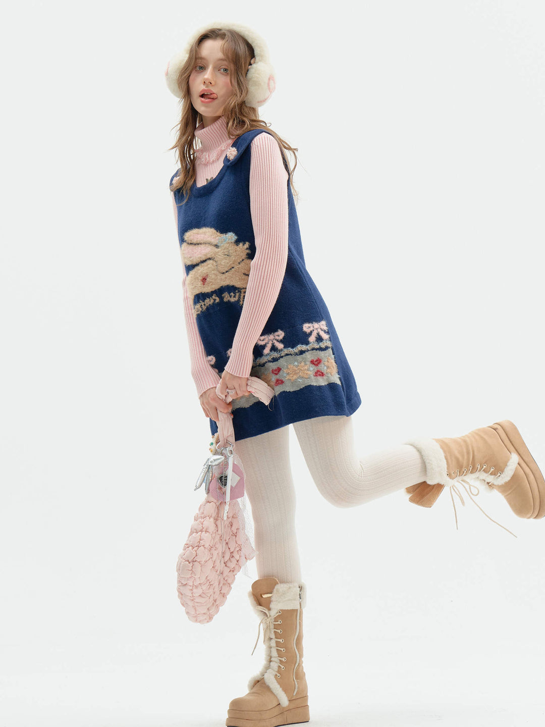 Rabbit Fair Isle Knit Mini Dress