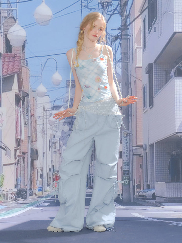 Y2K Ocean Print Cami Top