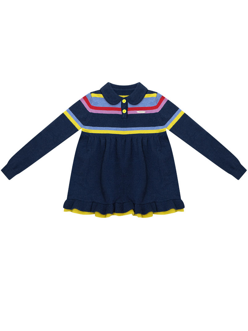 Retro Striped Babydoll Sweater