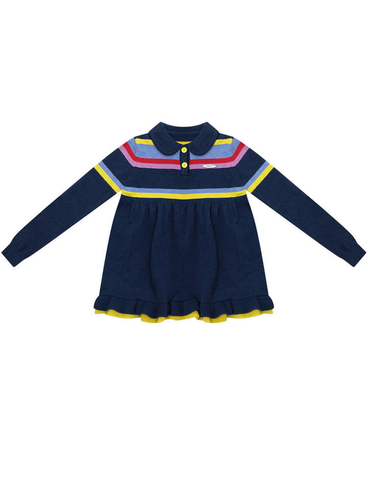 Retro Striped Babydoll Sweater