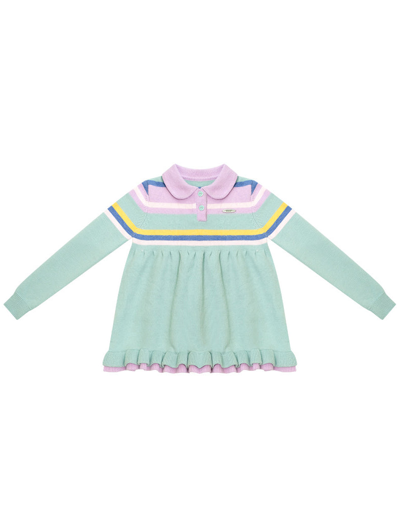 Retro Striped Babydoll Sweater