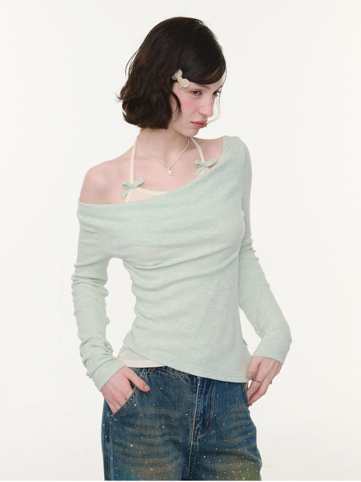 Coquette Draped Halter Layered Top