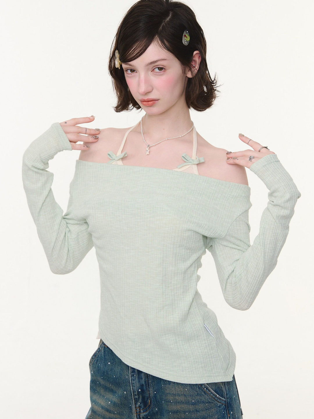 Coquette Draped Halter Layered Top