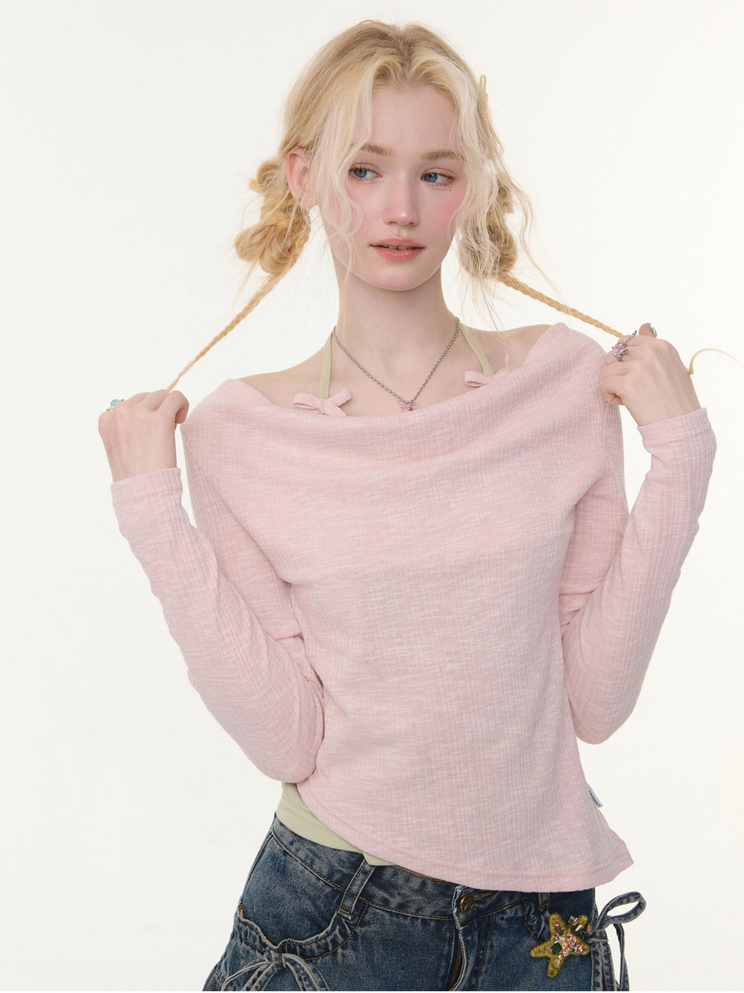 Coquette Draped Halter Layered Top