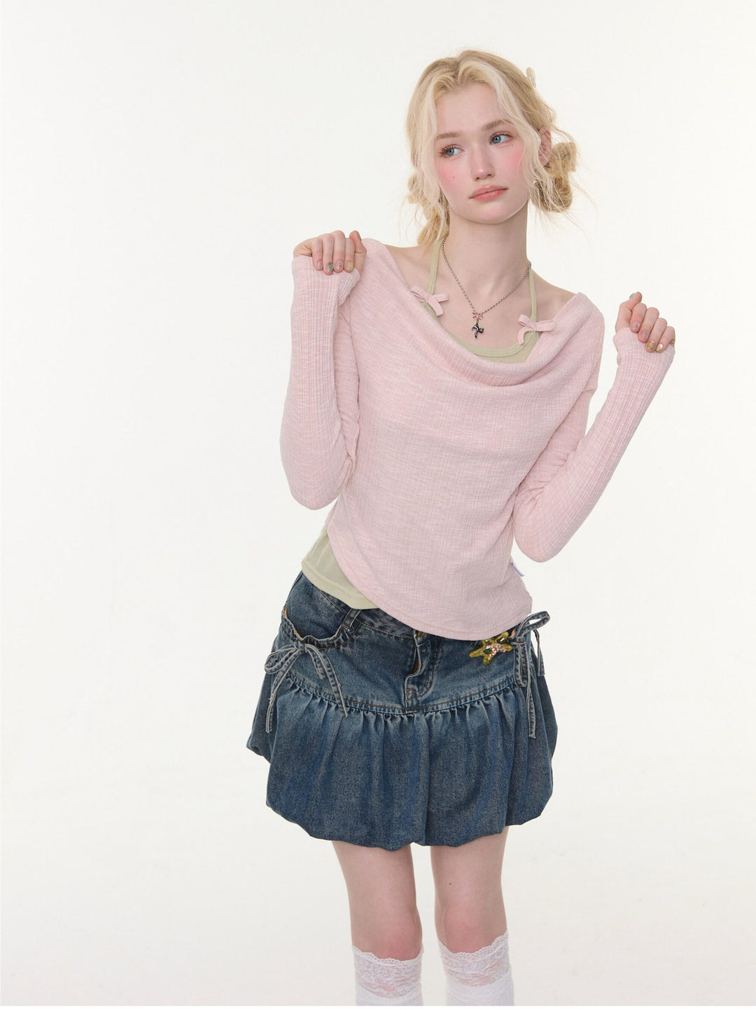 Coquette Draped Halter Layered Top