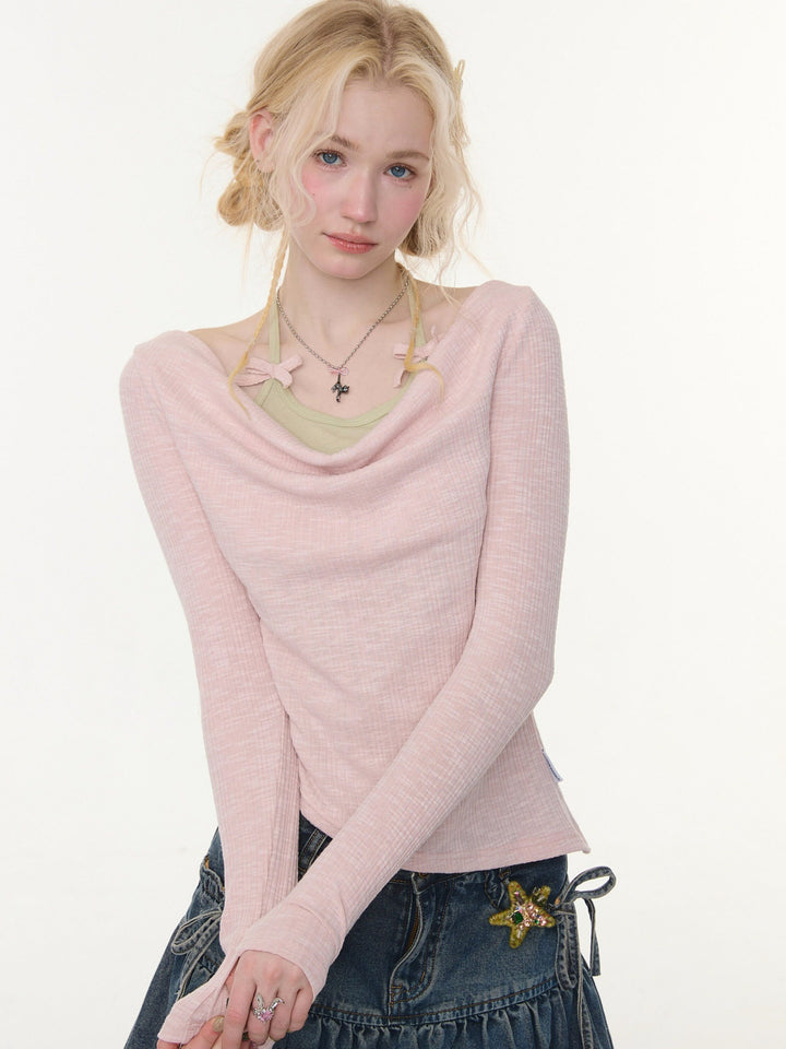 Coquette Draped Halter Layered Top