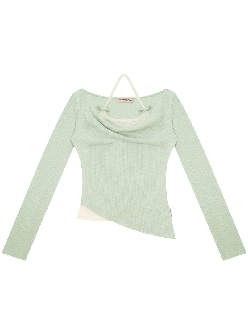 Coquette Draped Halter Layered Top