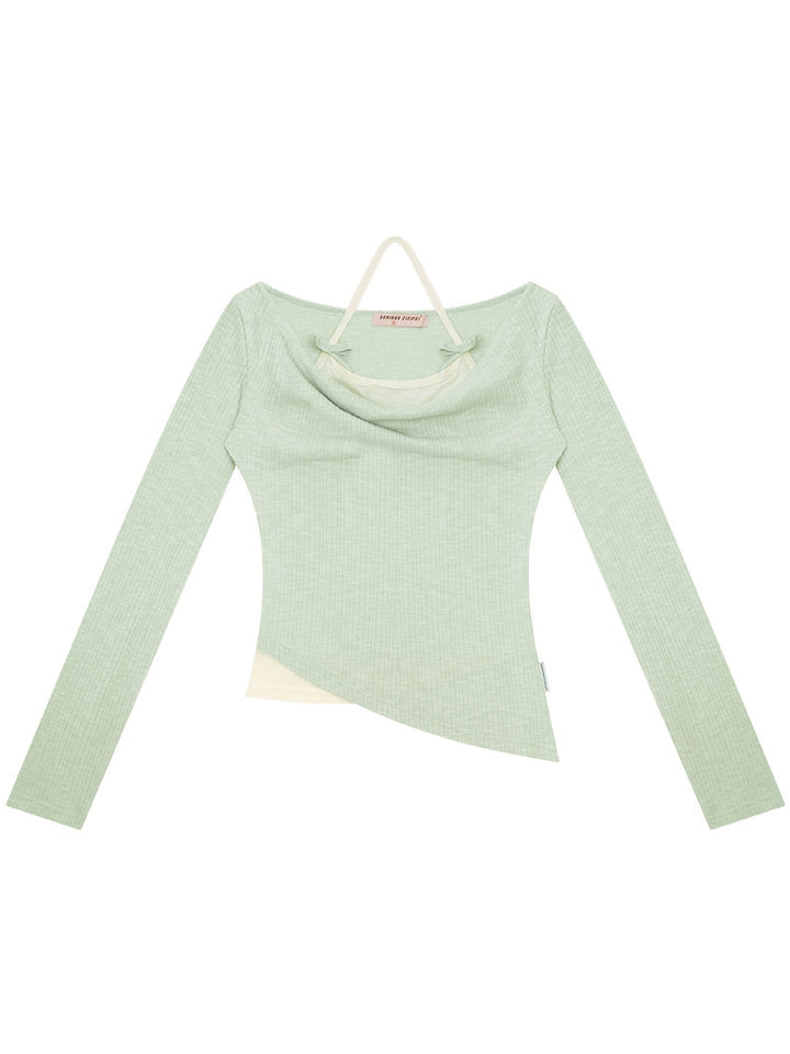 Coquette Draped Halter Layered Top
