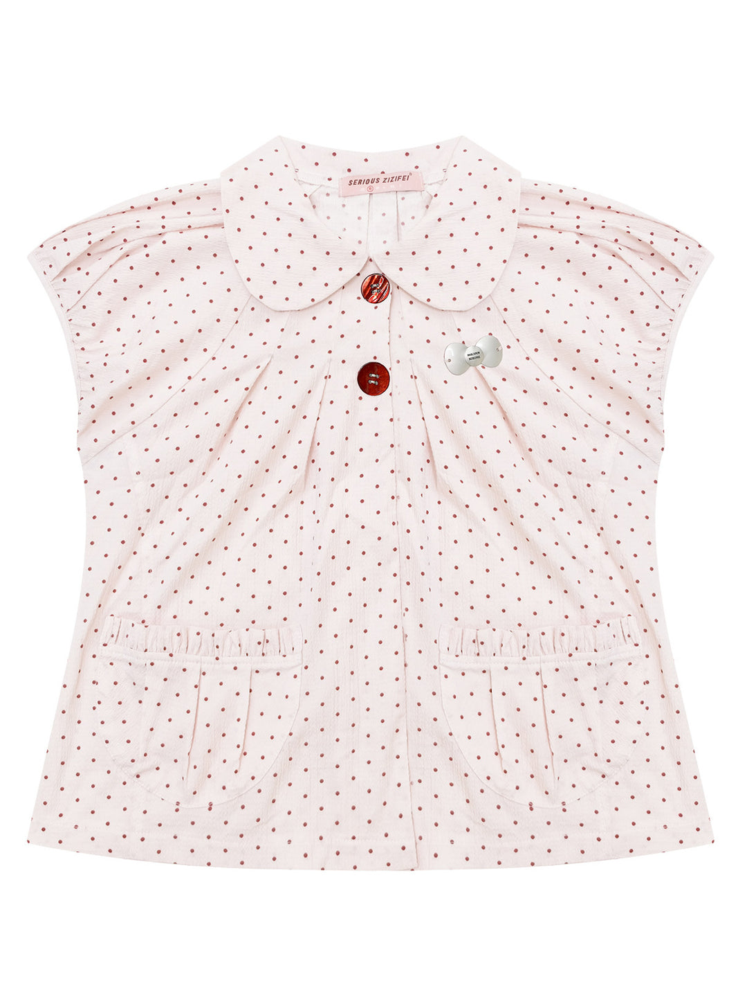 Peter Pan Collar Polka Dot Blouse