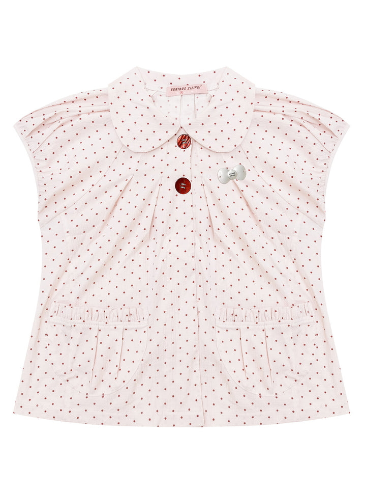 Peter Pan Collar Polka Dot Blouse