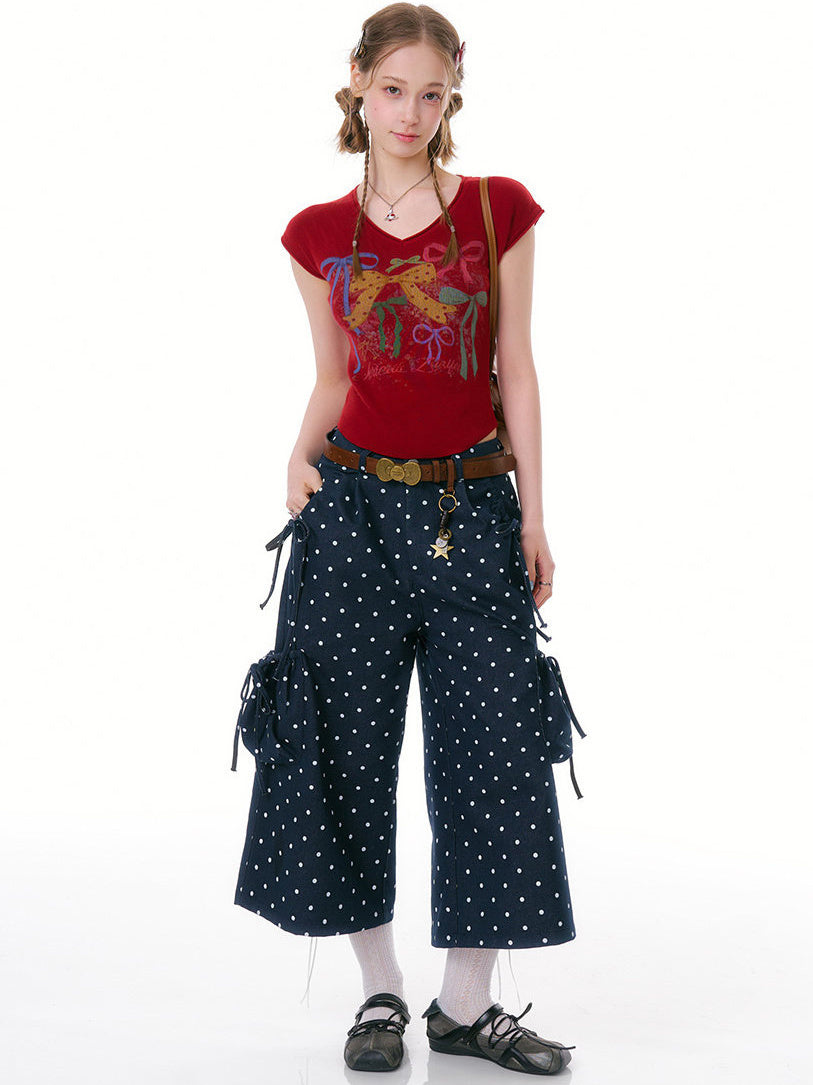 Retro Polka Dot Cargo Culottes