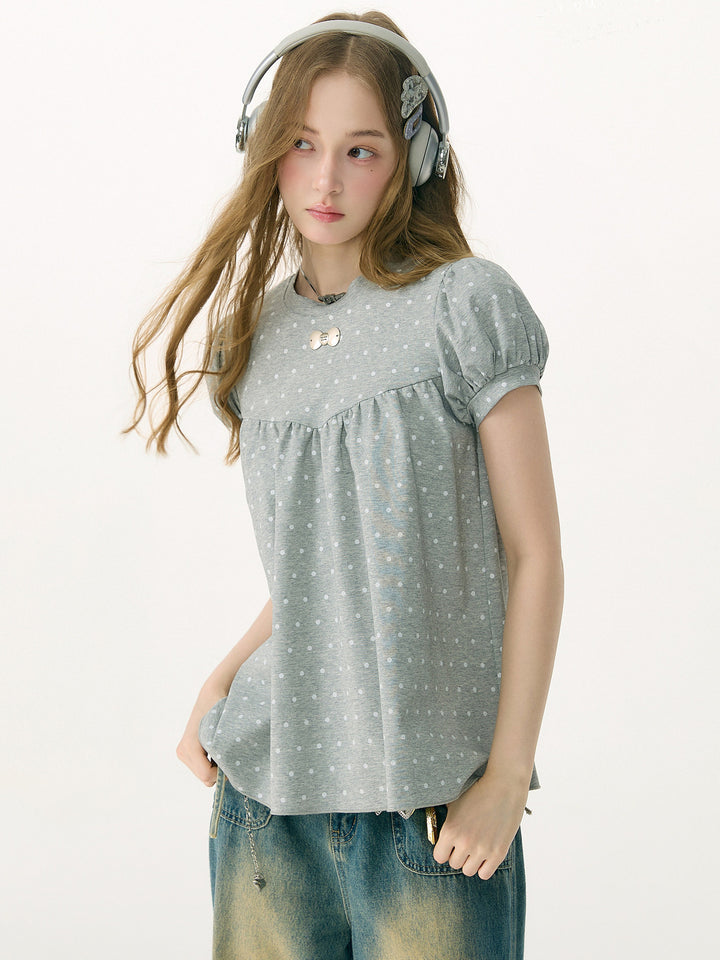 Polka Dot Babydoll Top