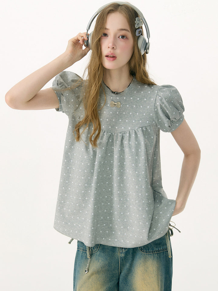 Polka Dot Babydoll Top