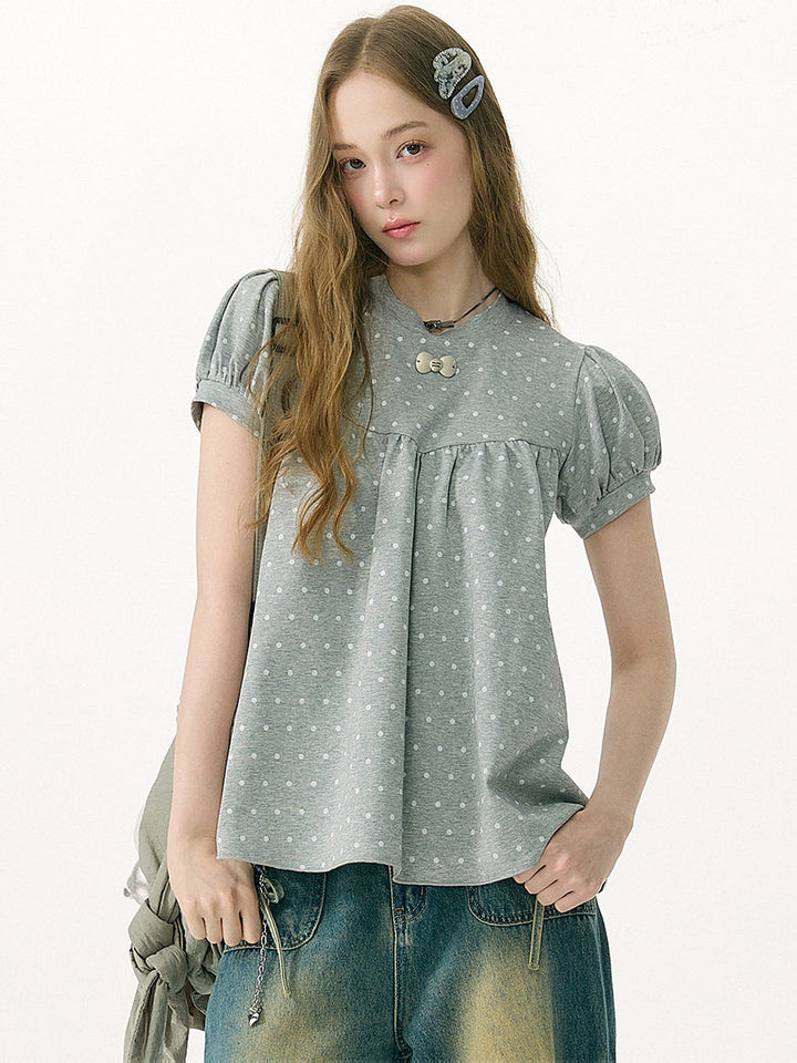 Polka Dot Babydoll Top