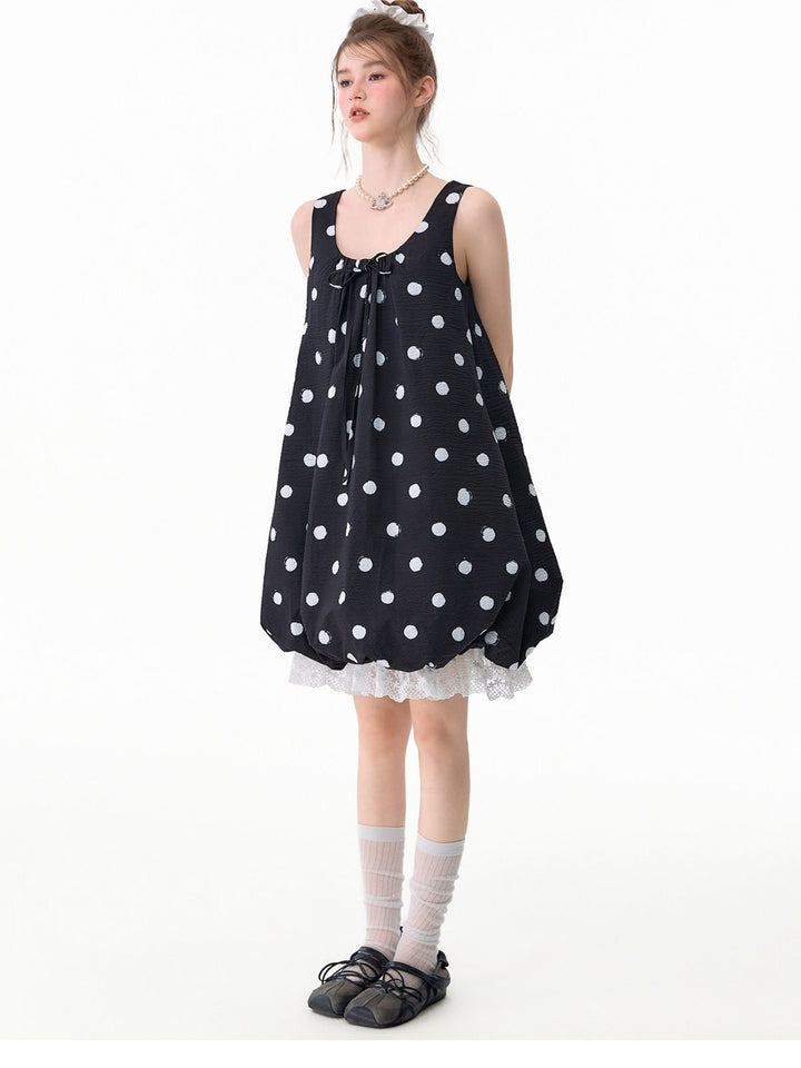 Black Polka Dot Bubble Dress
