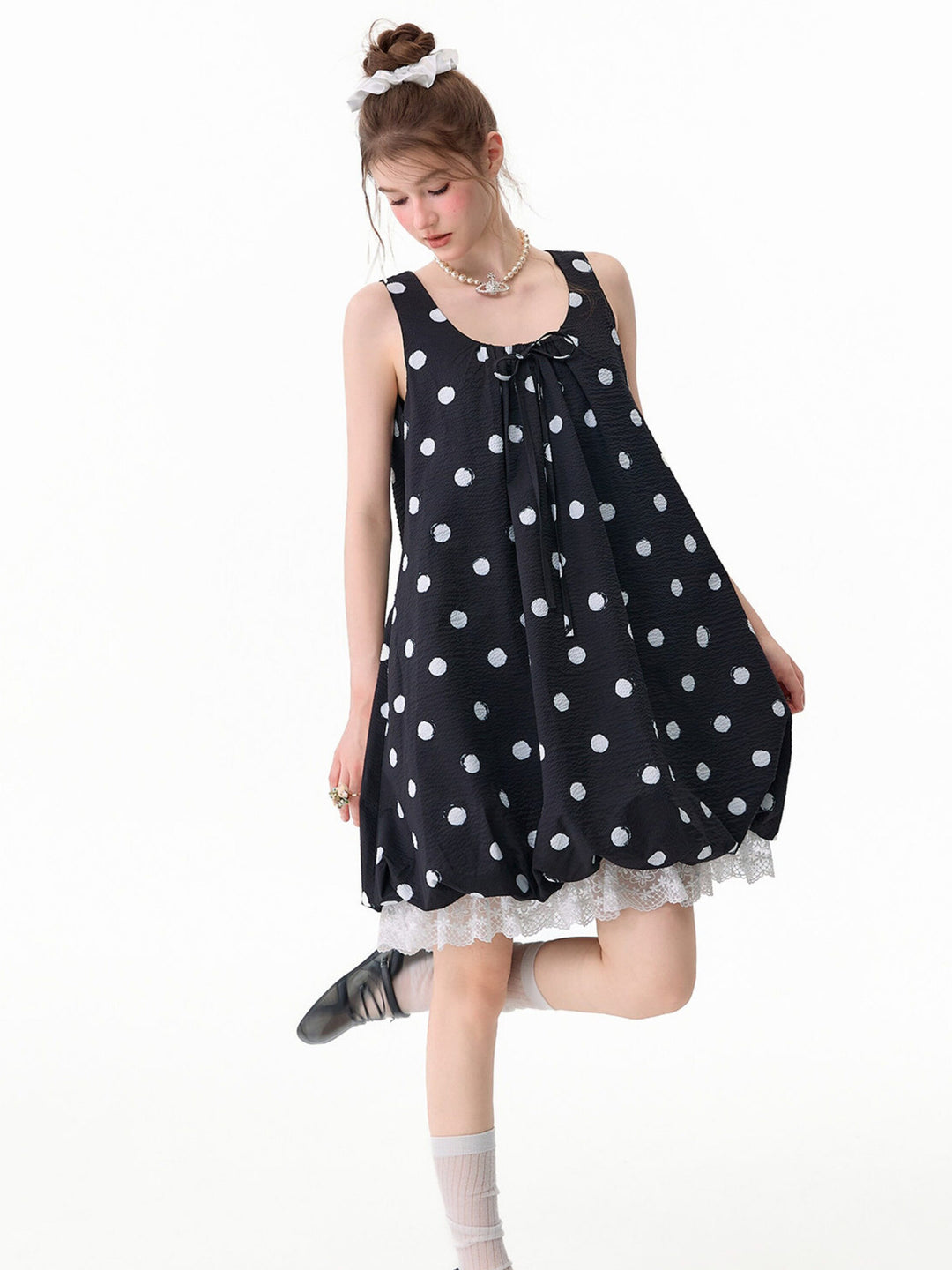 Black Polka Dot Bubble Dress