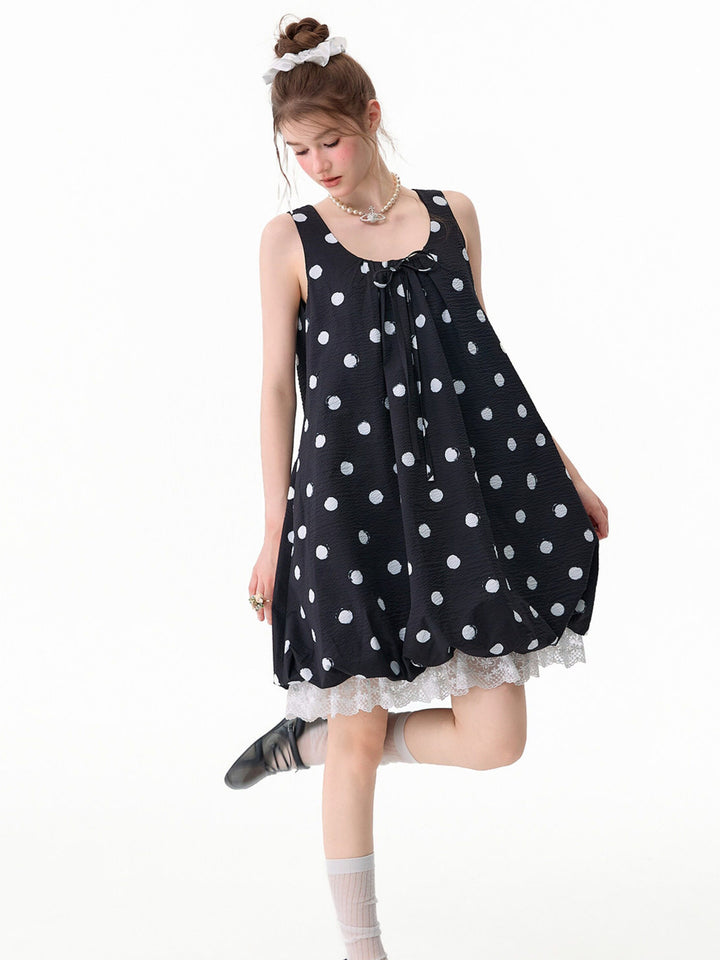 Black Polka Dot Bubble Dress