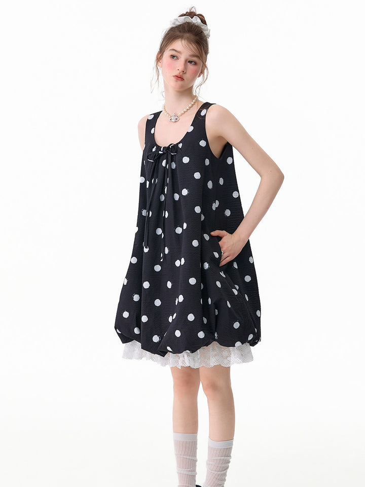 Black Polka Dot Bubble Dress