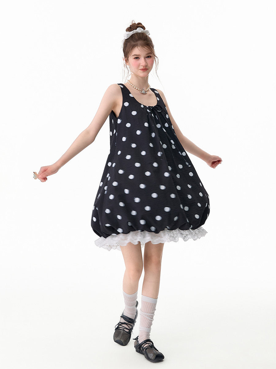 Black Polka Dot Bubble Dress