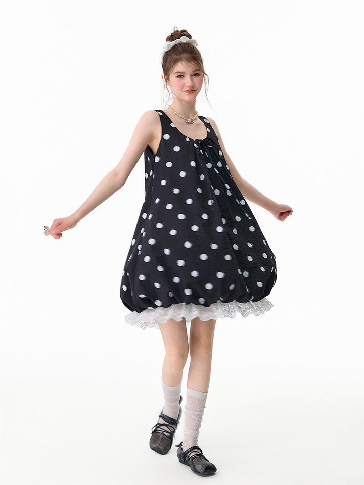Black Polka Dot Bubble Dress