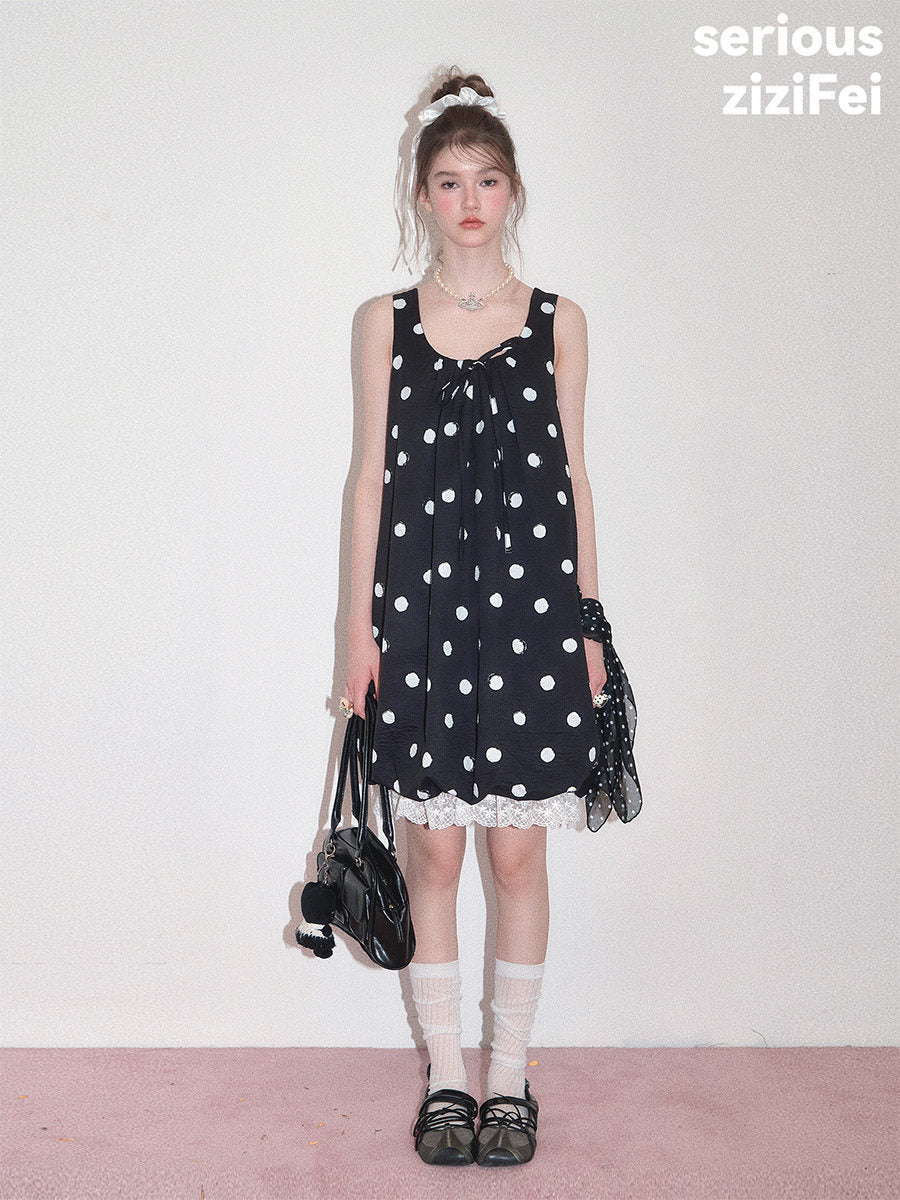 Black Polka Dot Bubble Dress