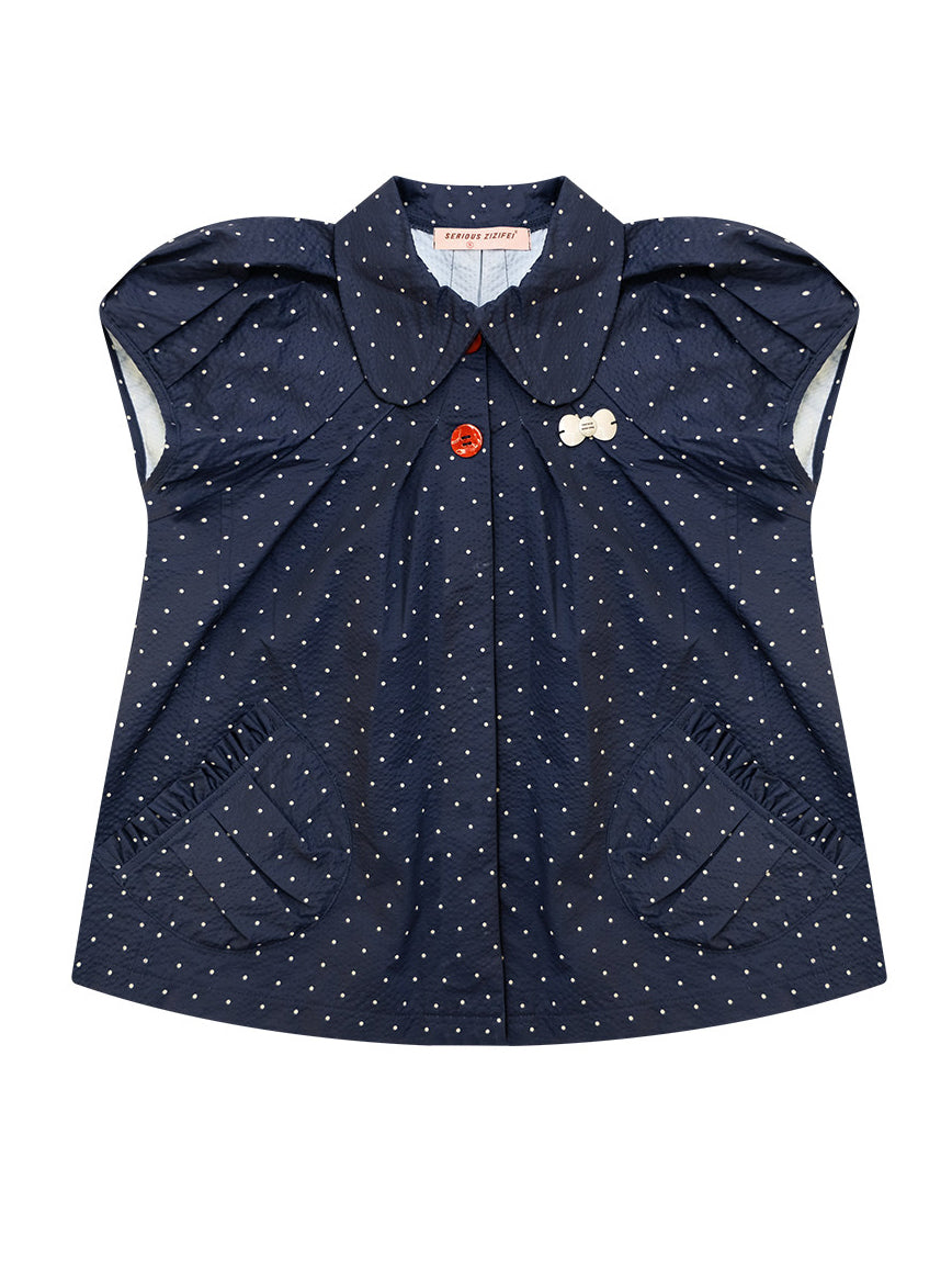 Polka Dot Peter Pan Collar Blouse