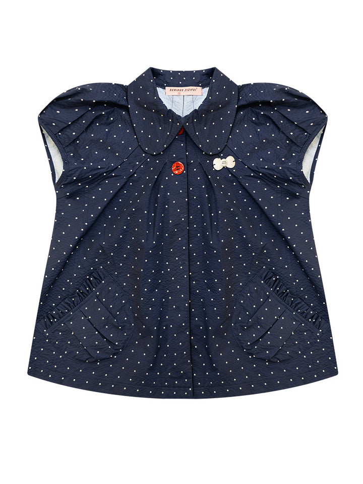 Polka Dot Peter Pan Collar Blouse