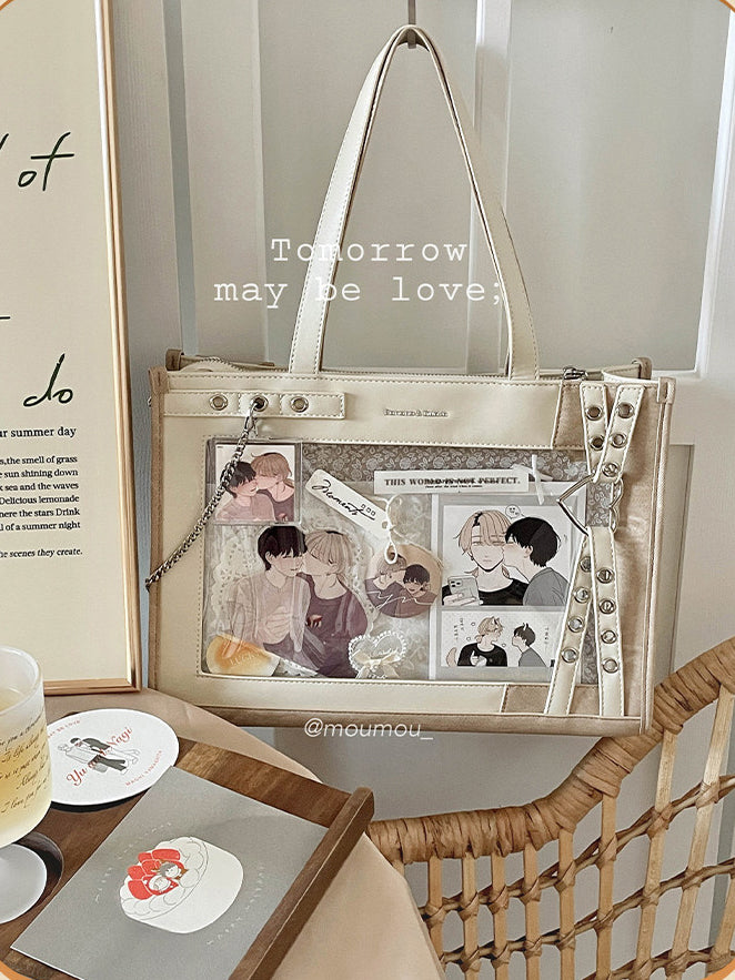 Double Sided Ita Tote Bag with Card Display Windows