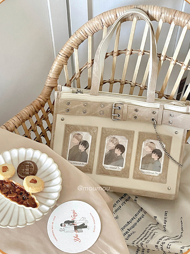 Double Sided Ita Tote Bag with Card Display Windows