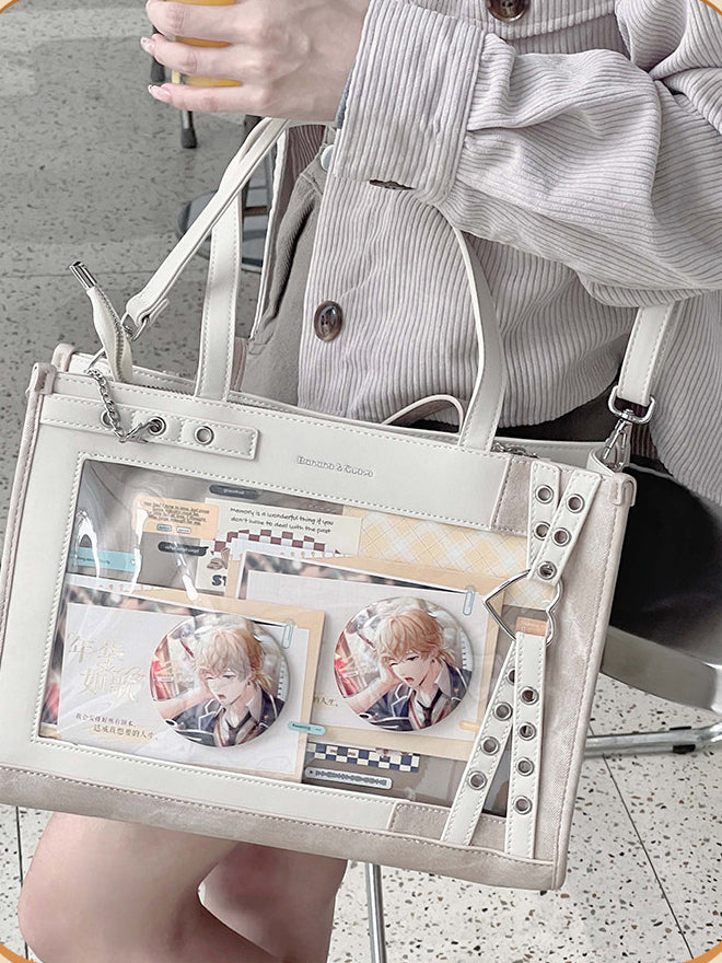Double Sided Ita Tote Bag with Card Display Windows