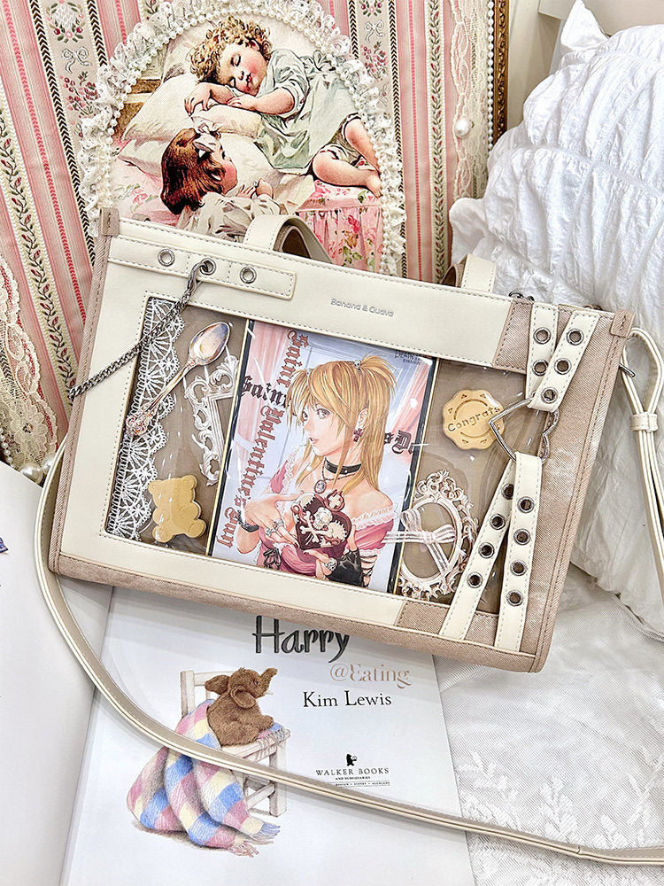 Double Sided Ita Tote Bag with Card Display Windows