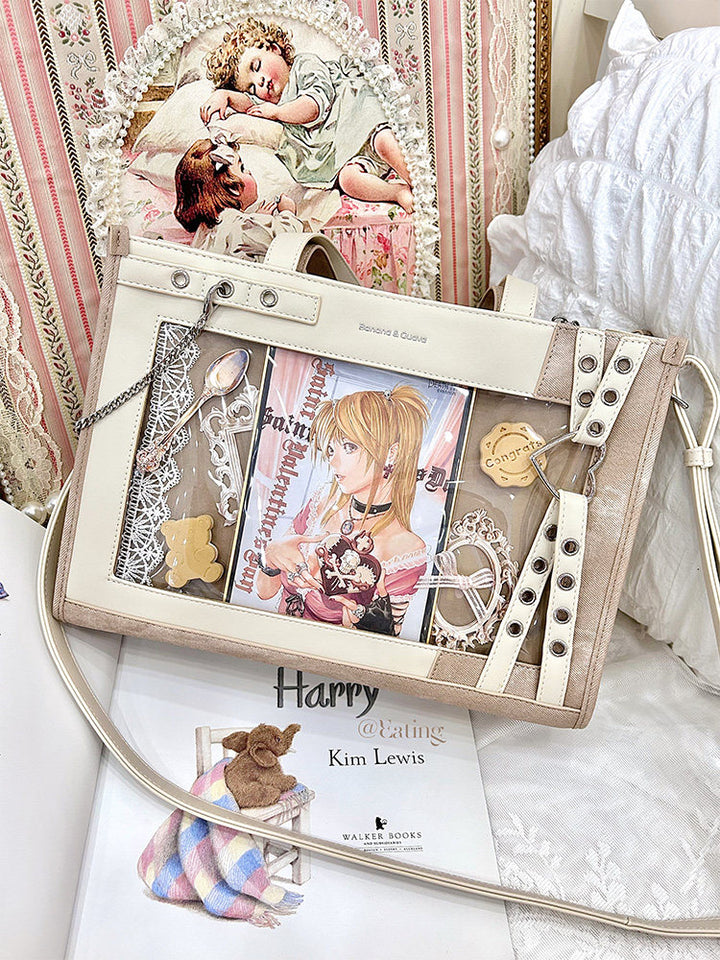 Double Sided Ita Tote Bag with Card Display Windows
