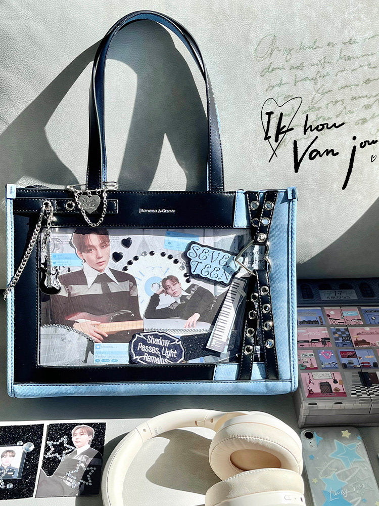 Double Sided Ita Tote Bag with Card Display Windows