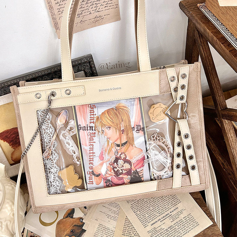 Double Sided Ita Tote Bag with Card Display Windows
