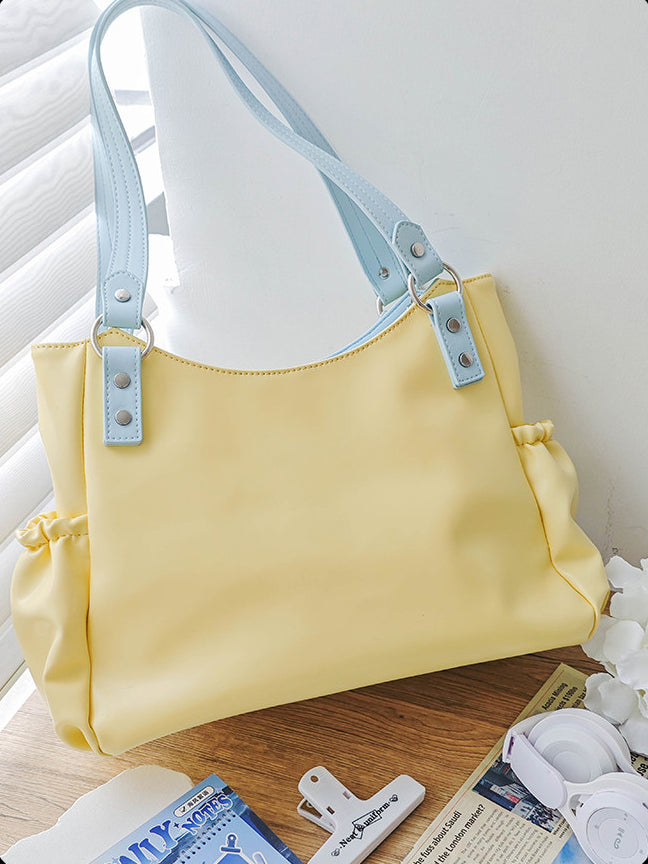 Belt Detail Ita Tote Bag with Clear Display Window