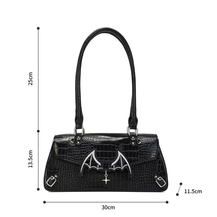 Bat Wing Ita Shoulder Bag with Clear Display Window