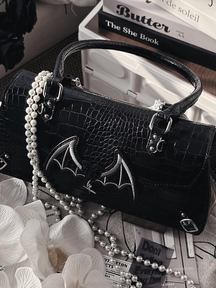 Bat Wing Ita Shoulder Bag with Clear Display Window