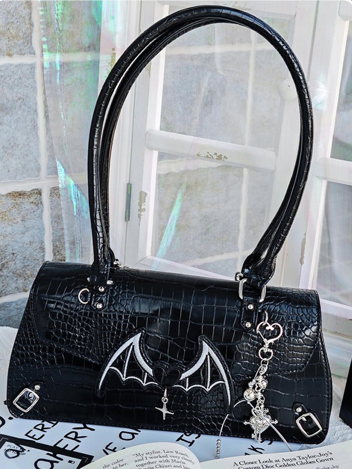 Bat Wing Ita Shoulder Bag with Clear Display Window