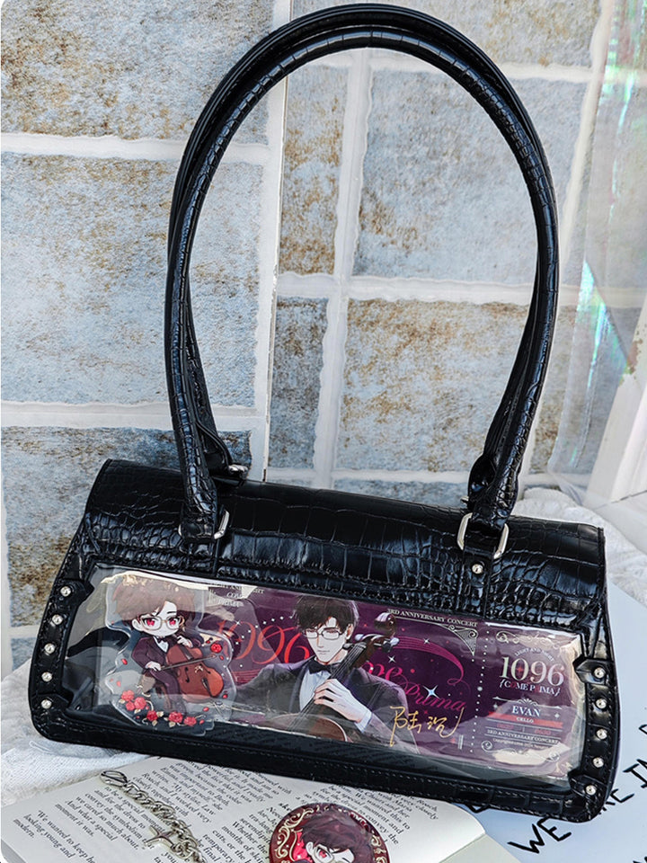 Bat Wing Ita Shoulder Bag with Clear Display Window