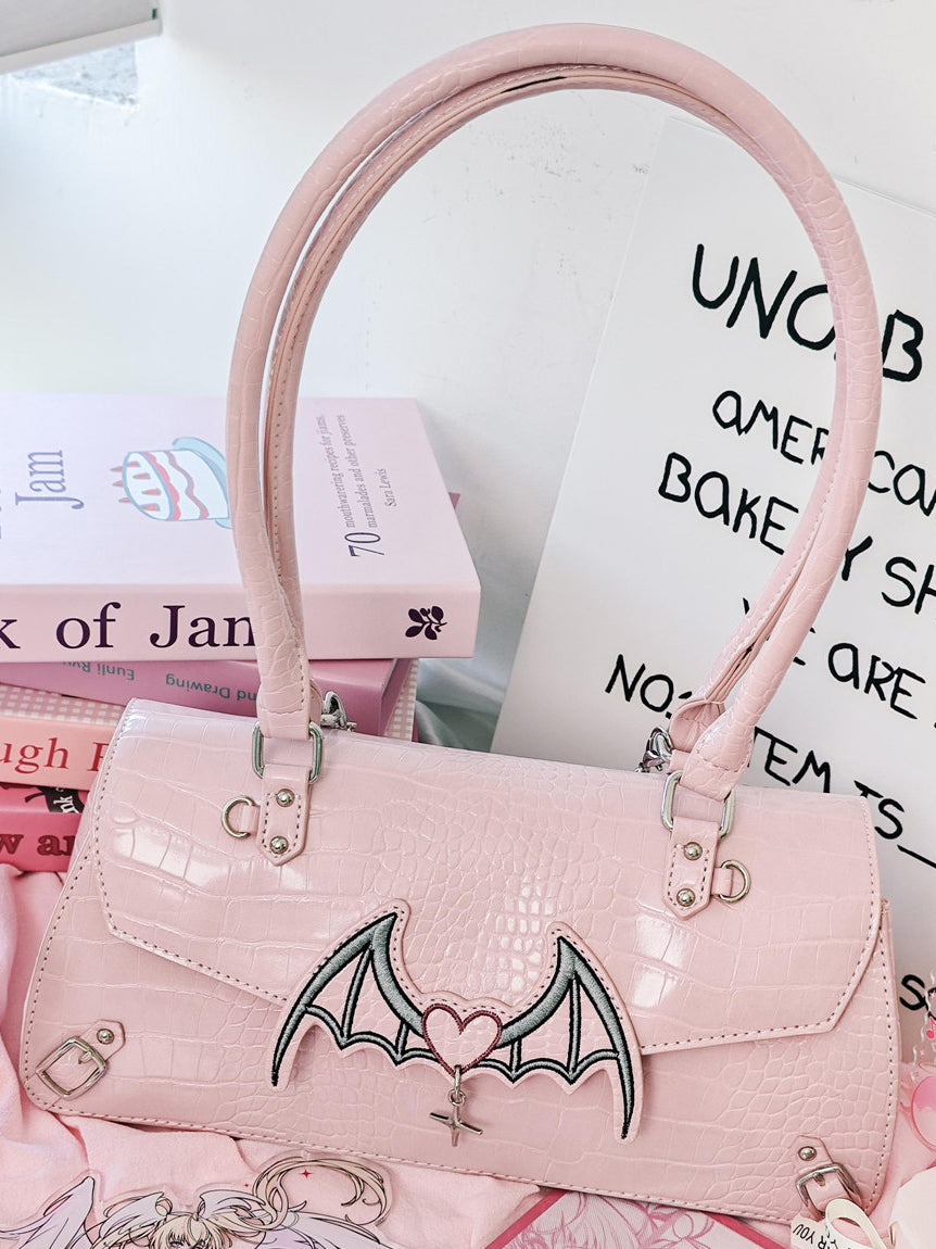 Bat Wing Ita Shoulder Bag with Clear Display Window