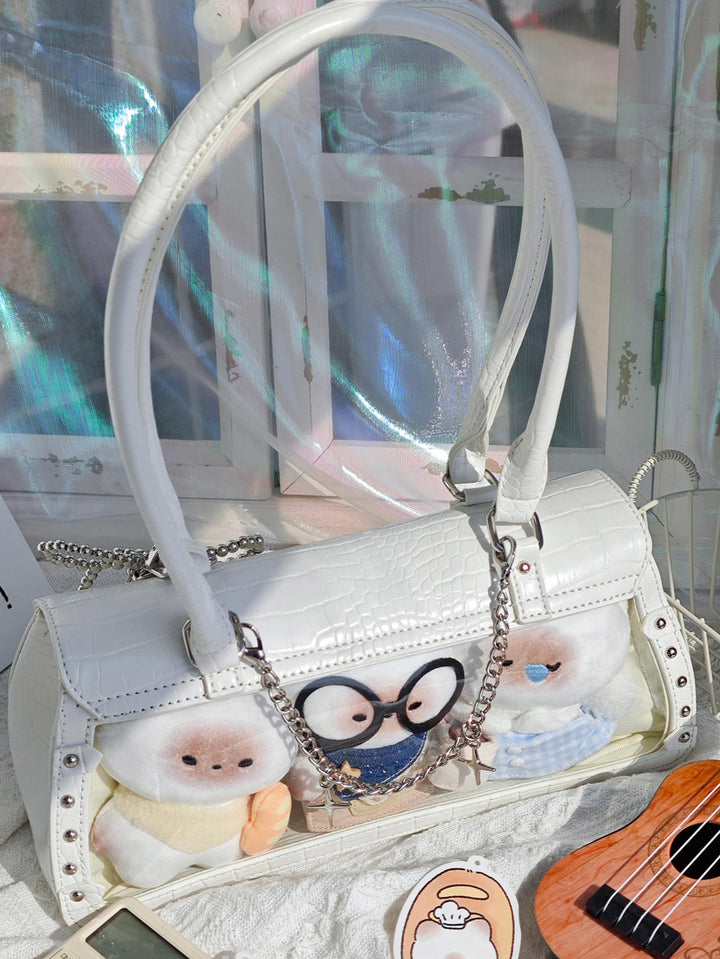 Bat Wing Ita Shoulder Bag with Clear Display Window