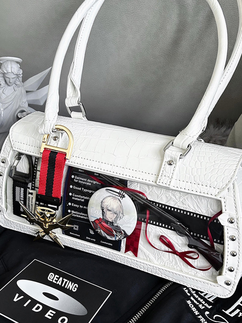 Bat Wing Ita Shoulder Bag with Clear Display Window