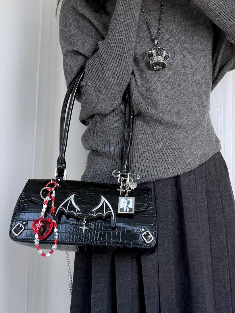 Bat Wing Ita Shoulder Bag with Clear Display Window