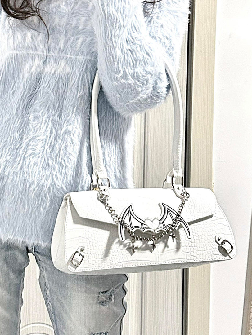 Bat Wing Ita Shoulder Bag with Clear Display Window