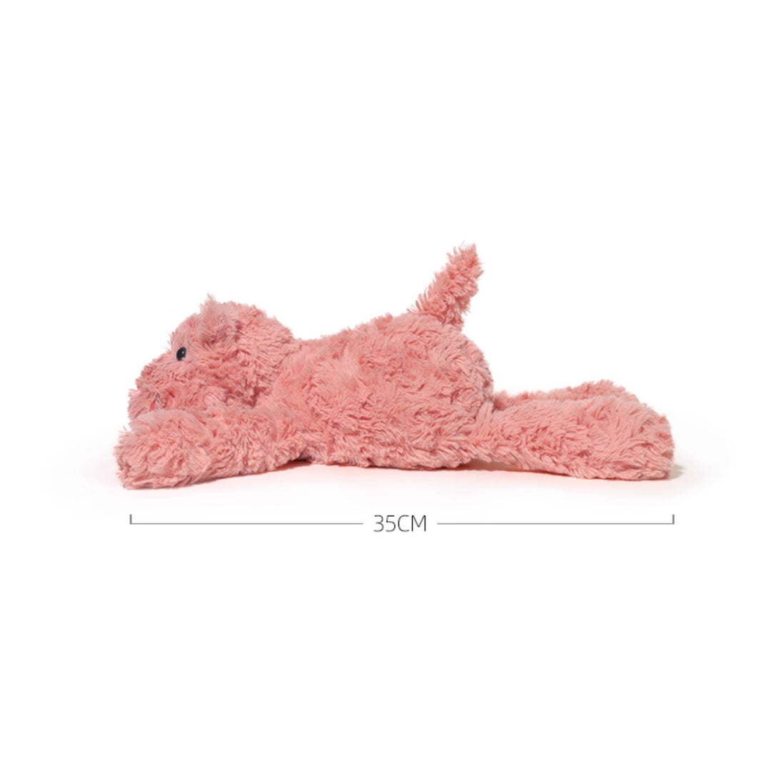 Lying Pink Hippo Plush Toy