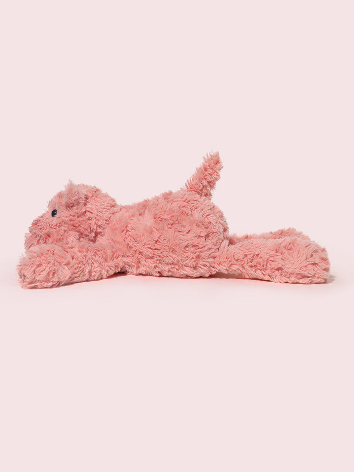 Lying Pink Hippo Plush Toy