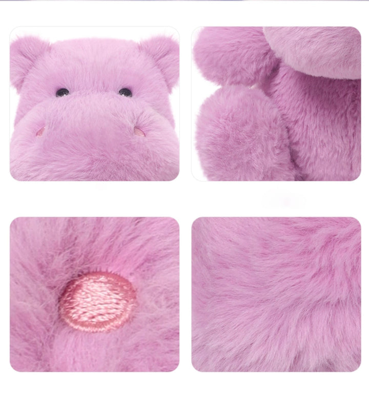 Chubby Pink Hippo Plush Toy